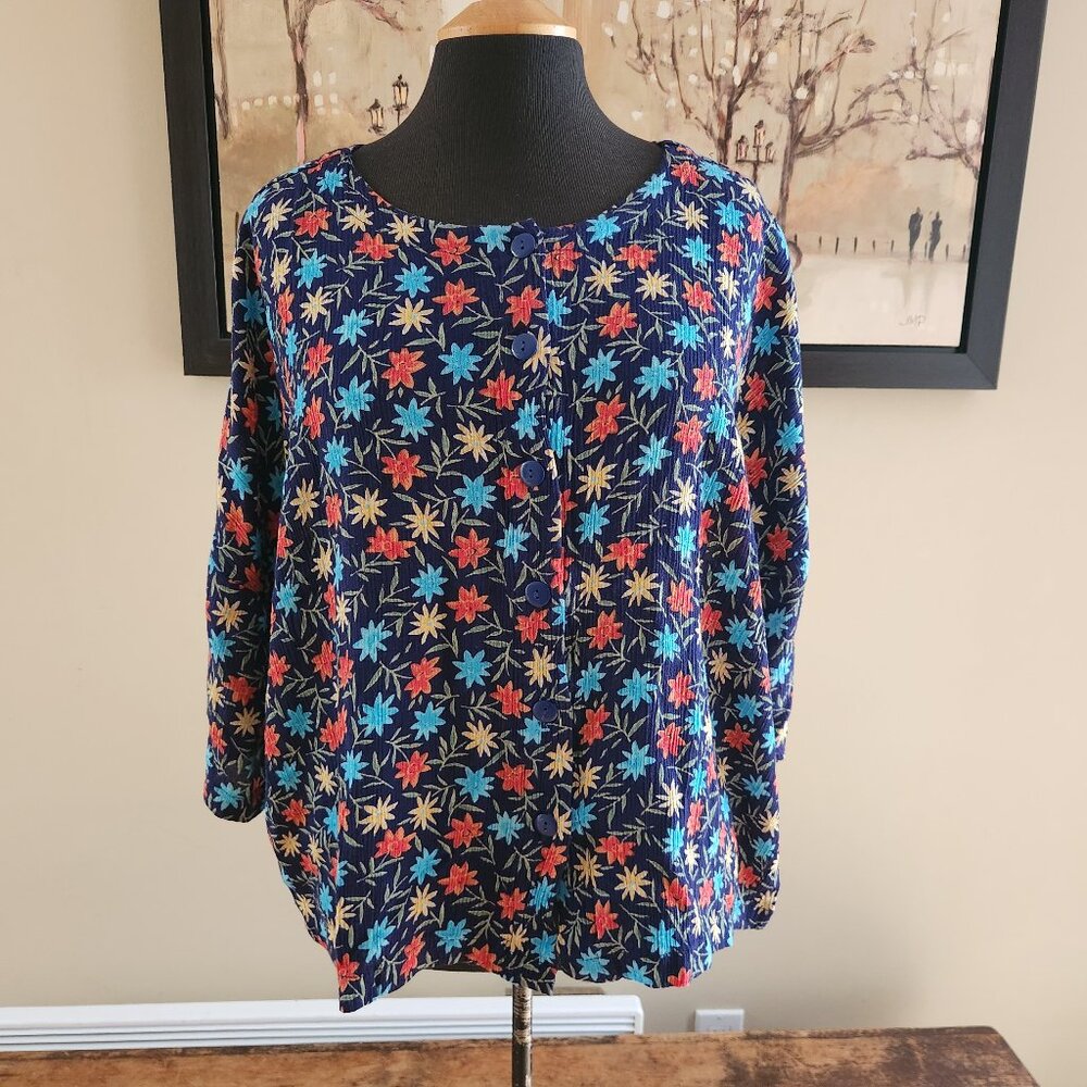 Vintage boxy floral blouse